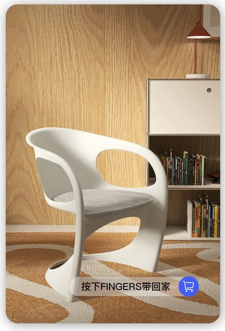 Nordic simple design art curved chair by 𝕄𝕔 𝕋𝕙𝕖 𝔹𝕝𝕒𝕔𝕜 𝔻𝕚𝕒𝕞𝕠𝕟