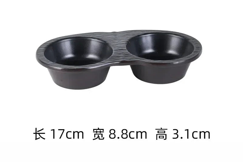 Black frosted melamine dinner plate for hotpot and sushi from 𝕄𝕔 𝕋𝕙𝕖 𝔹𝕝𝕒𝕔𝕜 𝔻𝕚𝕒𝕞�