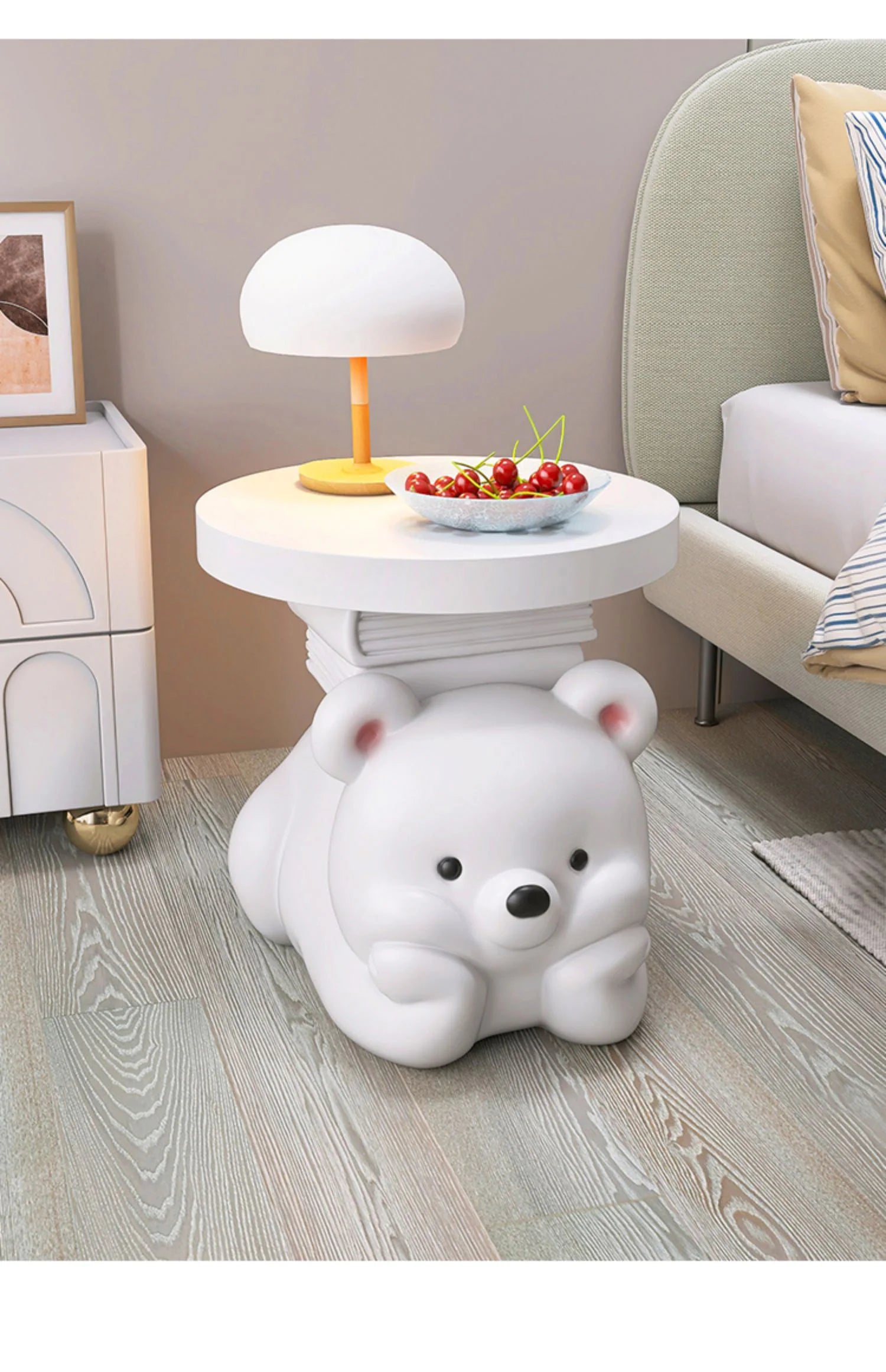 Cream bear living room floor ornaments, home accessories, TV cabinet, sofa side coffee table, bedside table, housewarming gift - 𝕄𝕮 𝕋𝕙𝕖 𝔹𝕝𝕒𝕔𝕜 𝔻𝕚𝕒𝕞𝕠𝕟𝕕