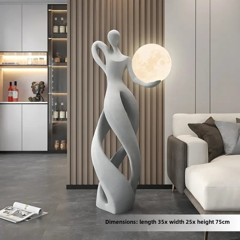 Creative Home Decor Flocking Art Statue Abstract Girl Figure Modern Indoor Luxury Living Room Porch Shine Decoration Sculpture - 𝕄𝕮 𝕋𝕙𝕖 𝔹𝕝𝕒𝕔𝕜 𝔻𝕚𝕒𝕞𝕠𝕟𝕕