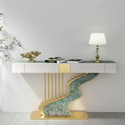 Modern MC THE BLACK DIAMOND midcentury metal console table with sleek design, perfect for entryways and living rooms.