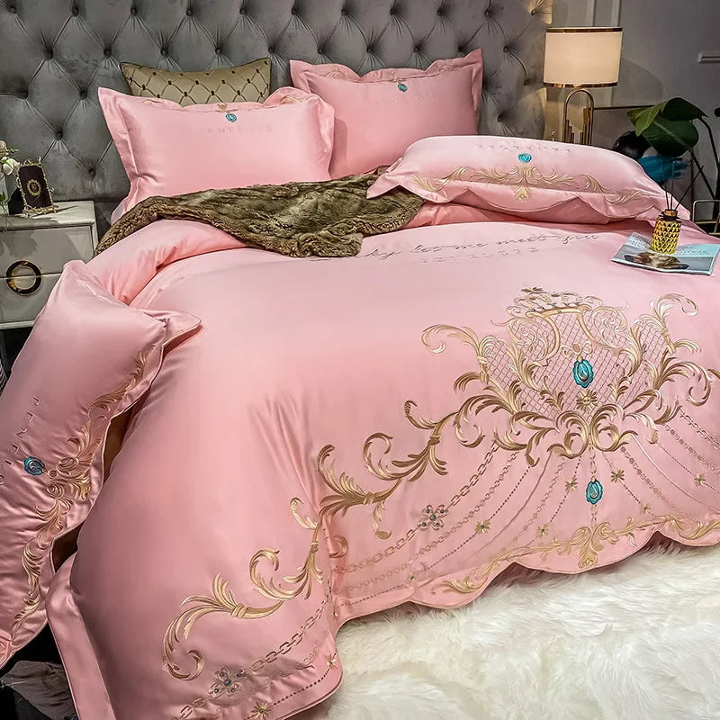 European-style 100% cotton bed sheet four-piece set by 𝕄𝕔 𝕋𝕙𝕖 𝔹𝕝𝕒𝕔𝕜 𝔻𝕚𝕒𝕞�