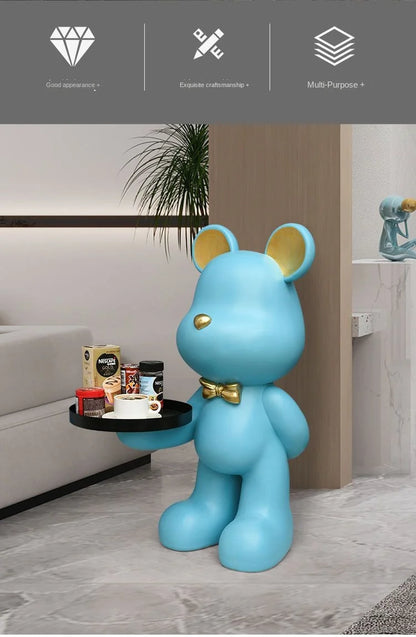 Home Decor Creative Doll Bear Floor Ornament Living Room Trend Soft Decoration Welcome Reception Storage Tray Animal Statue Gift - 𝕄𝕮 𝕋𝕙𝕖 𝔹𝕝𝕒𝕔𝕜 𝔻𝕚𝕒𝕞𝕠𝕟𝕕