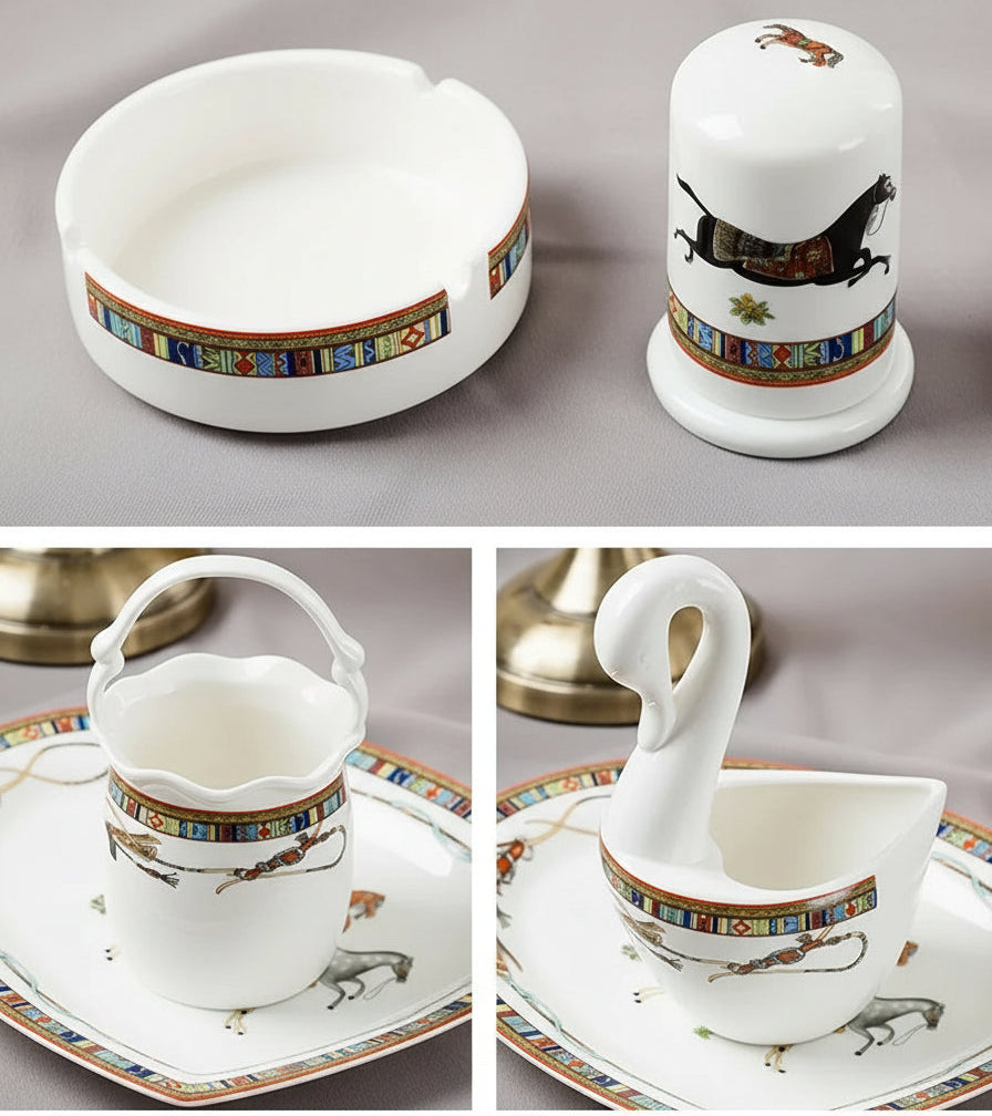 Ceramic tableware set by 𝕄𝕔 𝕋𝕙𝕖 𝔹𝕝𝕒𝕔𝕜 𝔻𝕚𝕒𝕞𝕠𝕟�