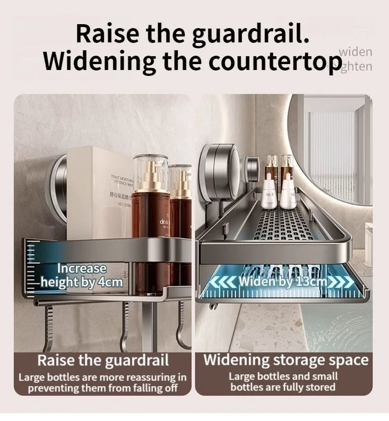 Non-drill bathroom suction cup wall shelves by 𝕄𝕔 𝕋𝕙𝕖 𝔹𝕝𝕒𝕔𝕜 𝔻𝕚𝕒𝕞𝕠�