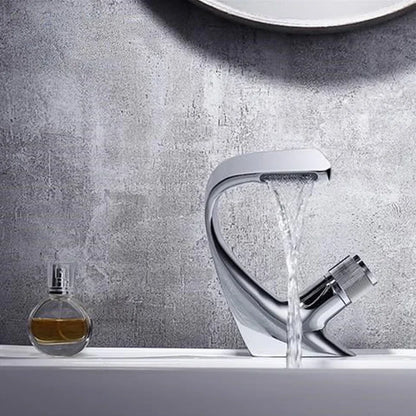 Waterfall faucet Stainless steel hot and cold water faucet G1/2 (20 mm) thread Wash basin faucet High-end art - https://mohammadcollection.com
