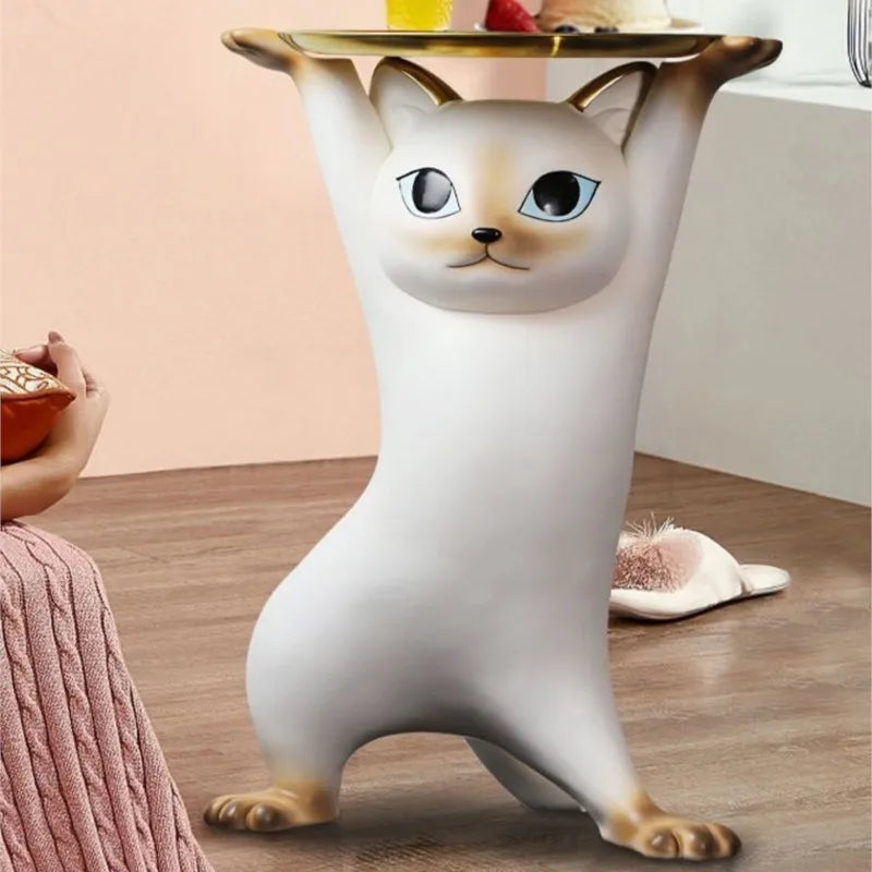 MOMO Enchanting Cat Coffee Table Welcome Large Living Room TV Stand Sofa Next To Floor Tray Housewarming Gift Large Ornaments - https://mohammadcollection.com