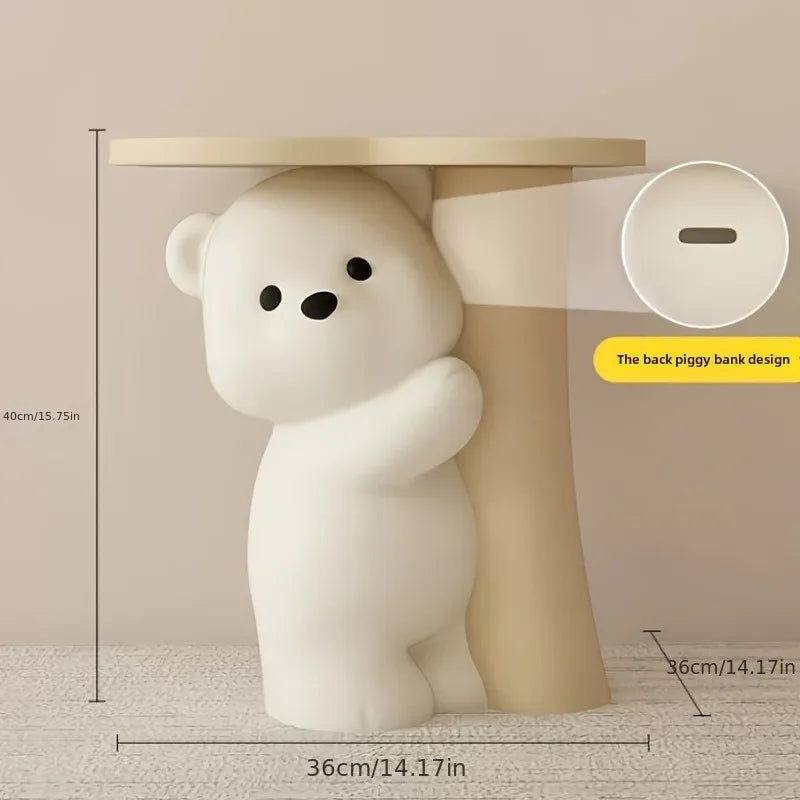 Large Cute Bear Floor Decor - Made of Polymer Material, Requires No Electricity, Perfect for Living Room, Sofa Side Table - https://mohammadcollection.com