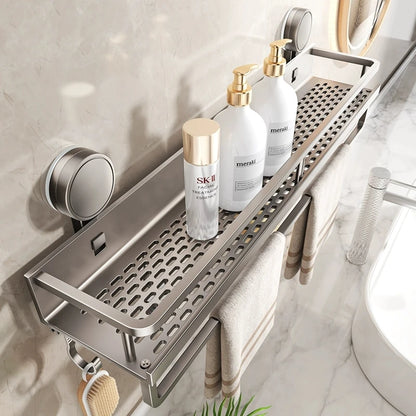 Non-Drill Bathroom Suction Cup Shelves for Washbasin and Vanity Storage - https://mohammadcollection.com
