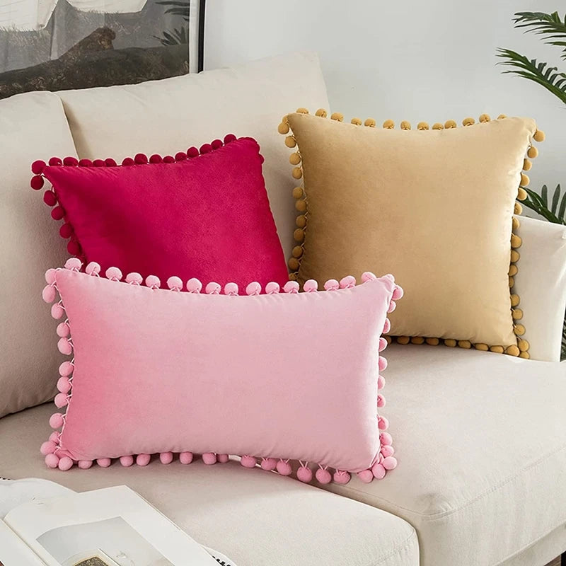 Decorative throw pillow covers from MC The Black Diamonds in 30x50cm, 45x45cm, and 50x50cm sizes, featuring stylish fabric and design.