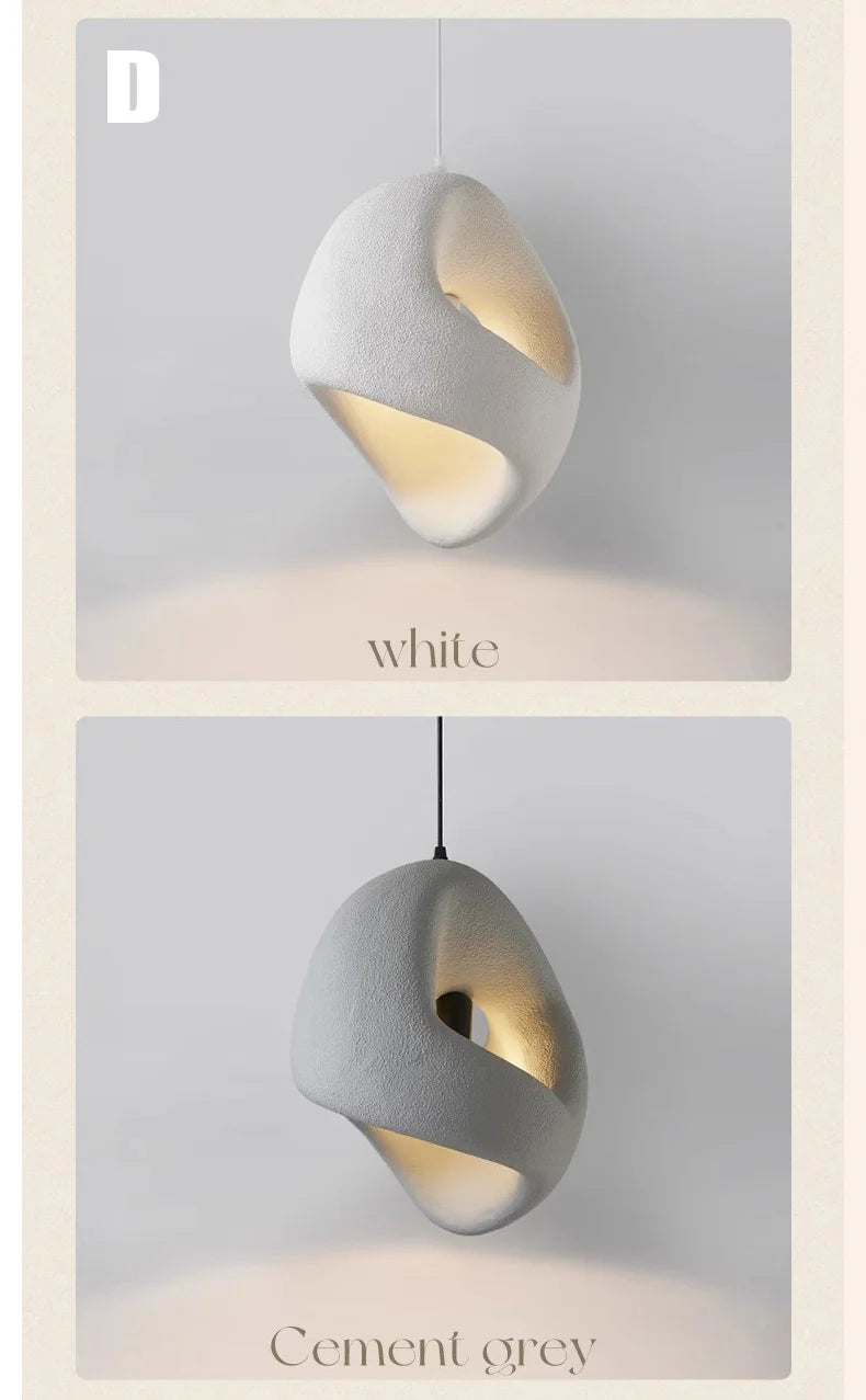 Nordic Villa Stairs Wabi Sabi E27 Led Pendant Lights