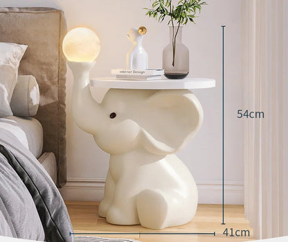 Creative Elephant Statue Side Table, living room Small Coffee Table, Bedroom Bedside Table, Cute Home Decor Furniture, Modern - https://mohammadcollection.com