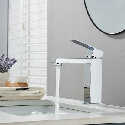 Matte Black Bathroom Basin Faucet Stainless Steel Cold Hot Mixer Deck Mounted Sink Mixer Tap Bathroom Crane Waterfall Tapware - https://mohammadcollection.com