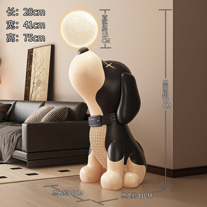 Nordic Art Home Decor Luminous Beagle Dog Statue Creative Living Room Large Welcome Sculpture Floor Decoration Housewarming Gift - 𝕄𝕮 𝕋𝕙𝕖 𝔹𝕝𝕒𝕔𝕜 𝔻𝕚𝕒𝕞𝕠𝕟𝕕