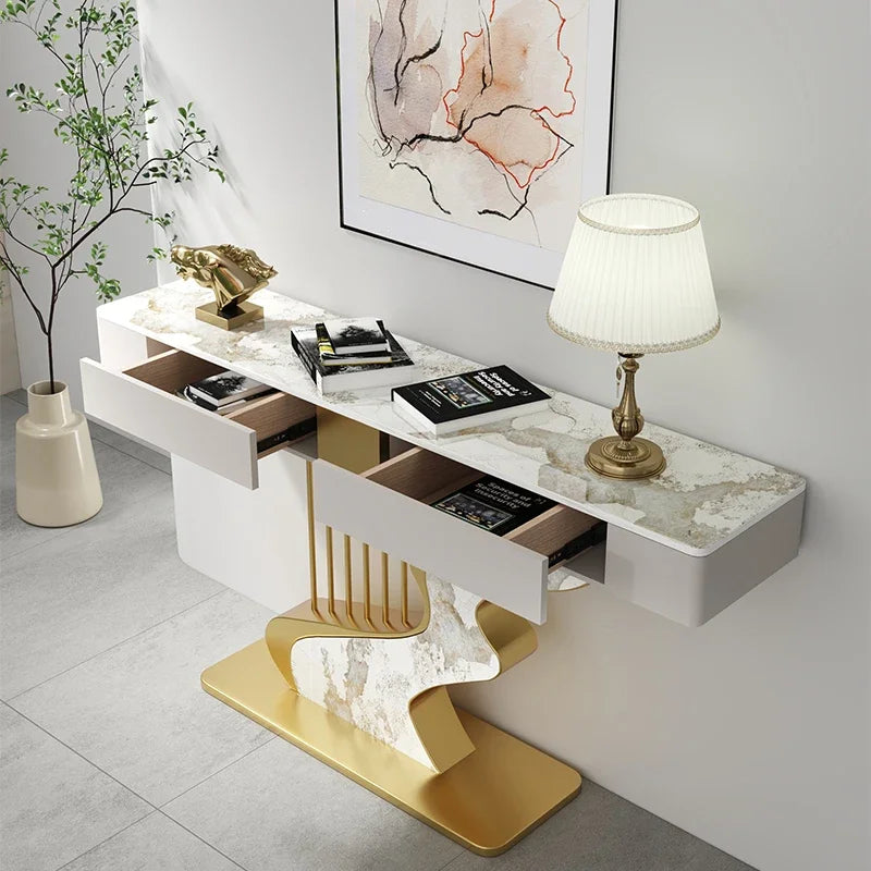 MC The Black Diamond midcentury metal console table with sleek modern design and sturdy metal construction.