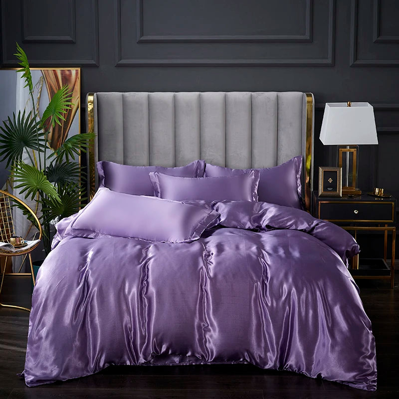 3-piece silky satin duvet cover set from 𝕄𝕔 𝕋𝕙𝕖 𝔹𝕝𝕒𝕔𝕜 𝔻𝕚𝕒𝕞𝕠𝕟