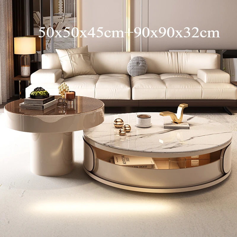 Storage Aesthetic Coffee Table Minimalist Nordic Luxury Design