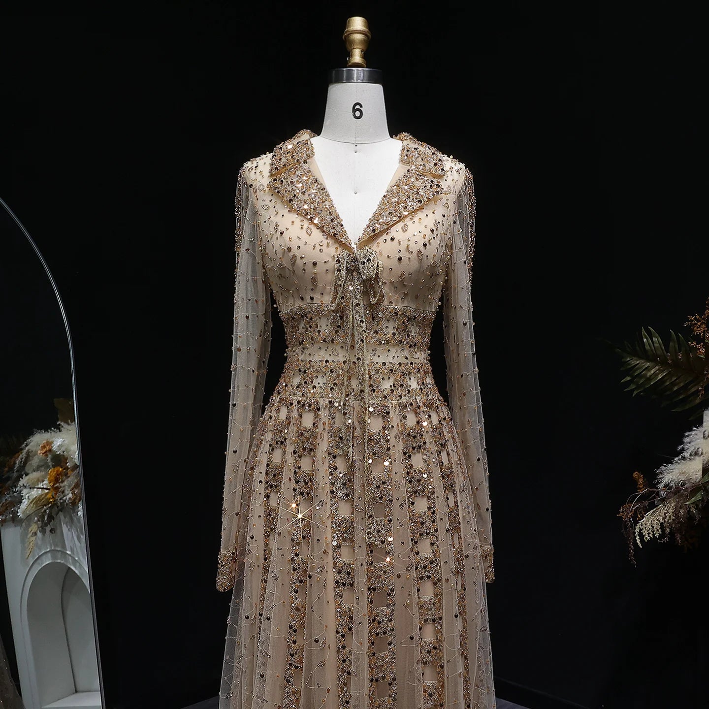 MC Long Sleeve Formal Evening Dresses