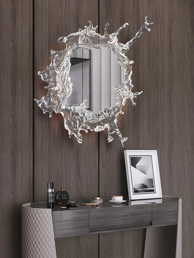 Art Water Flower With Mirror Wall Light Modern Led Wall Lamps For Bathroom Dressing Mirror Wall Sconces Home Decor Wall Lighting - https://mohammadcollection.com