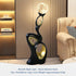 MC THE BLACK DIAMOND resin figurines: dancing life moon lantern sculpture for home decor and living room ornament.