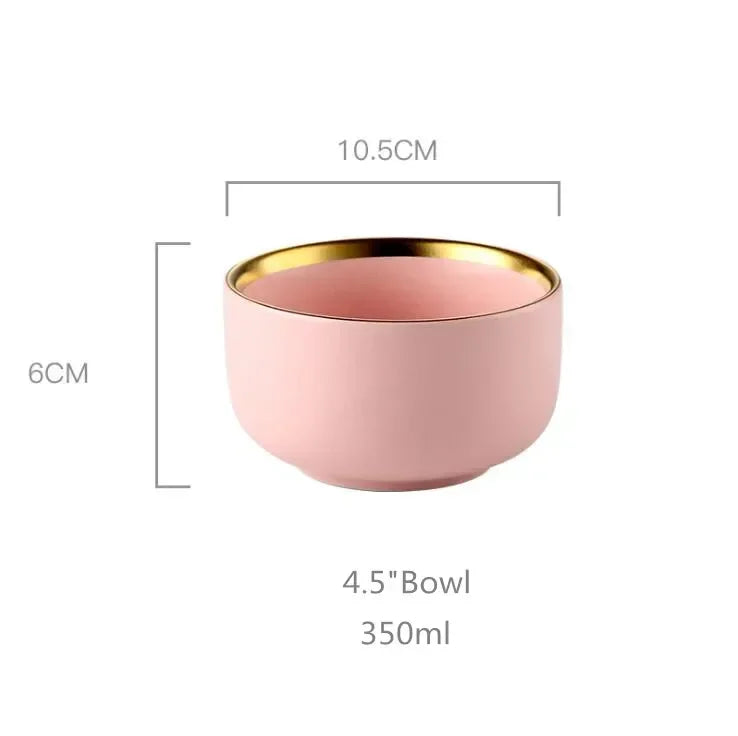 Pink porcelain dinner plate with gilt rim, part of 𝕄𝕔 𝕋𝕙𝕖 𝔹𝕝𝕒𝕔𝕜 𝔻𝕚𝕒𝕞𝕠�
