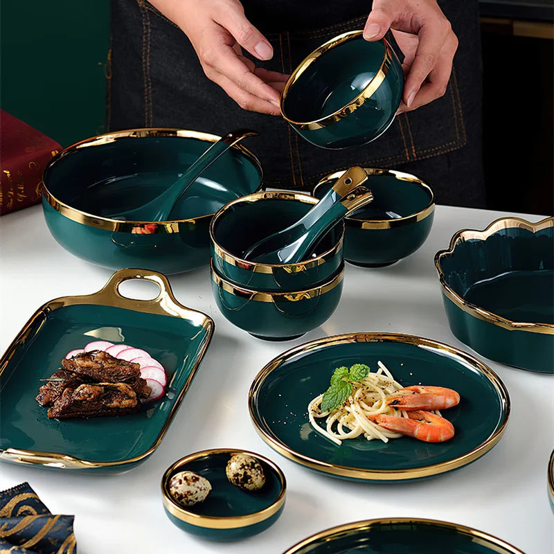 18-piece ceramic dinnerware set by 𝕄𝕔 𝕋𝕙𝕖 𝔹𝕝𝕒𝕔𝕜 𝔻𝕚𝕒𝕞𝕠𝕟�