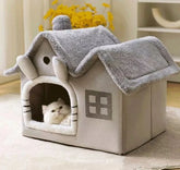 Foldable 3kg puppy house and small dog kennel bed by MC THE BLACK DIAMOND, featuring a cozy, foldable cat condo house design.