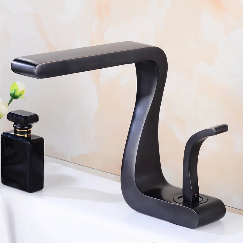 Luxury White Gold Bathroom Mixer Tap Brass Wash Basin Faucet Hot and Cold Water Sink Retro Faucet  Single Hole Faucet Bathroom - https://mohammadcollection.com