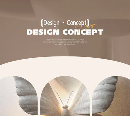 MC THE BLACK DIAMOND premium butterfly wall light fixture for living room decoration, featuring elegant butterfly-shaped design.