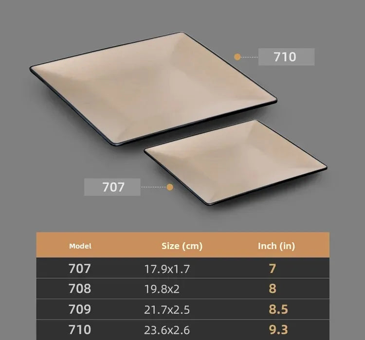 Rectangular Japanese-style melamine dinner plates by 𝕄𝕔 𝕋𝕙𝕖 𝔹𝕝𝕒𝕔𝕜 𝔻𝕚𝕒𝕞𝕠�