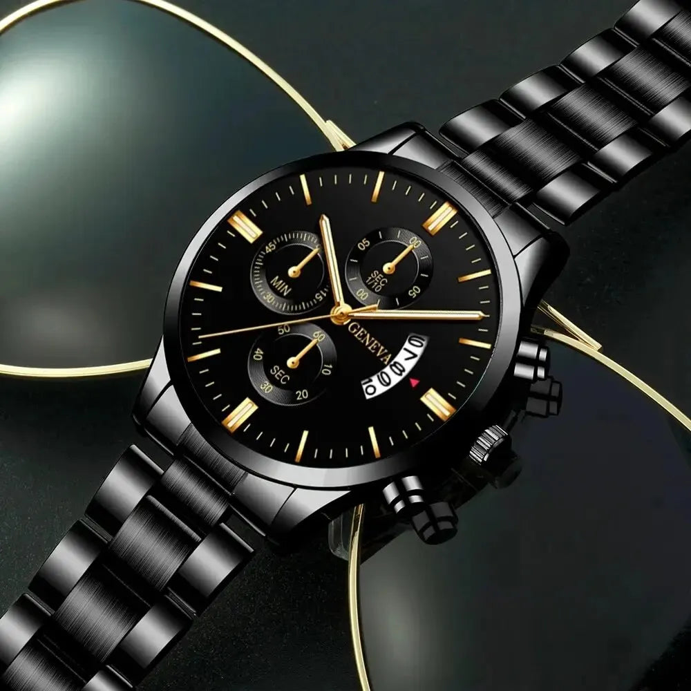 Men's luxury stainless steel wristwatch by 𝕄𝕔 𝕋𝕙𝕖 𝔹𝕝𝕒𝕔𝕜 𝔻𝕚𝕒𝕞𝕠𝕟