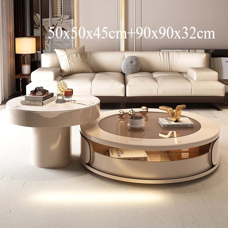 Storage Aesthetic Coffee Table Minimalist Nordic Luxury Design