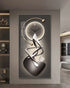 Modern MC THE BLACK DIAMOND wall clock with a sleek design, suitable for living rooms, entrances, and corridors.