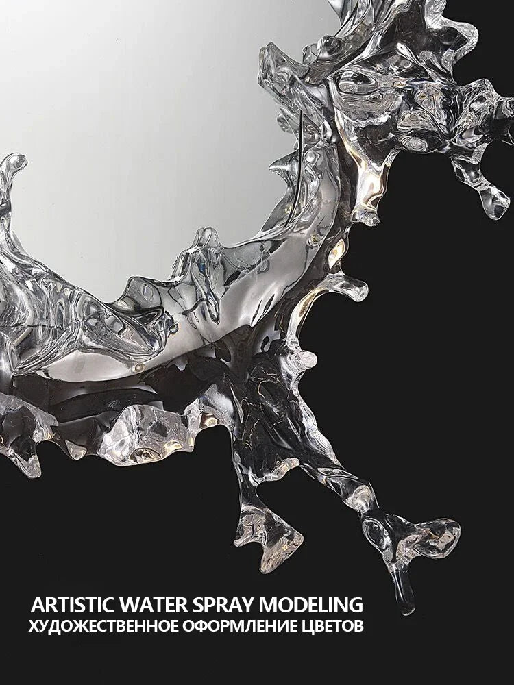 Art Water Flower With Mirror Wall Light Modern Led Wall Lamps For Bathroom Dressing Mirror Wall Sconces Home Decor Wall Lighting - https://mohammadcollection.com
