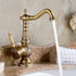 Luxury Antique Bronze Copper Carving Deck Mounted Kitchen Faucet Bathroom Basin Faucet Sink Faucet Mixer Hot and Cold Water Tap - https://mohammadcollection.com