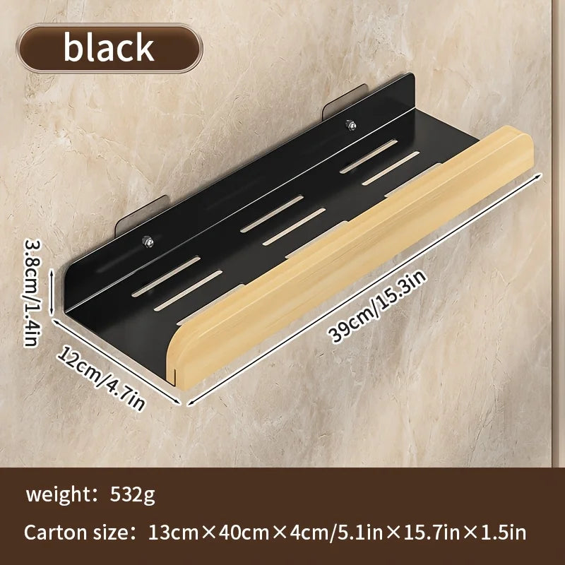 1PC Wall Mounted Shelf No Drilling Bathroom Storage Organizer for Shampoo Home Hotel Use Bathroom Accessories Floating Shelf - https://mohammadcollection.com