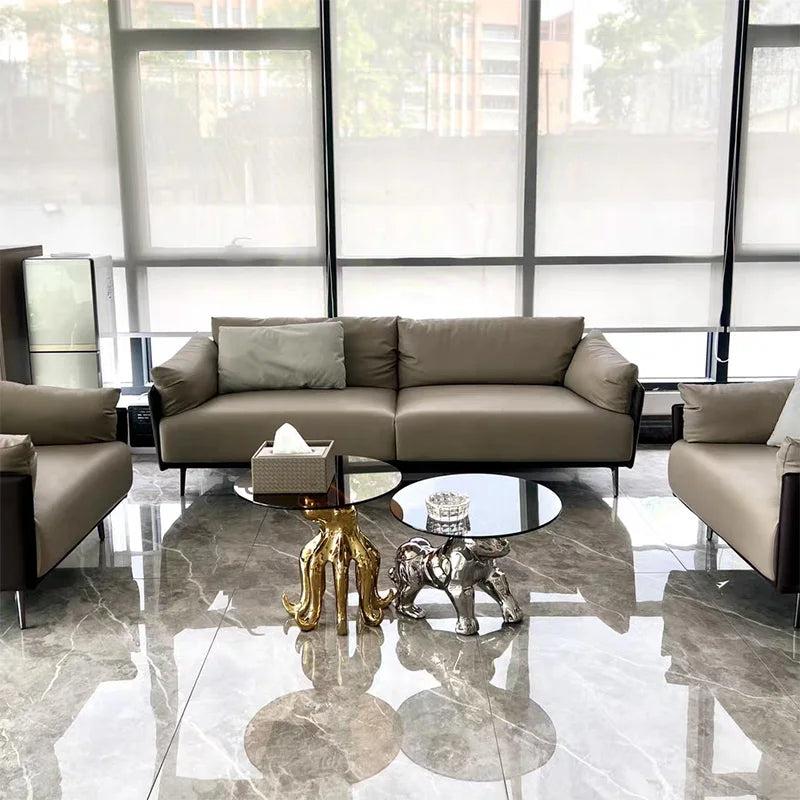 Creative octopus-themed coffee table by MC THE BLACK DIAMOND with Gorilla glass top, modern living room decor furniture.