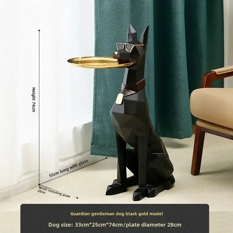 Nordic High-grade Resin Gentleman Dog Home Decoration High-value Guardian Gentleman Dog Decoration Floor Ornament Decoration - https://mohammadcollection.com
