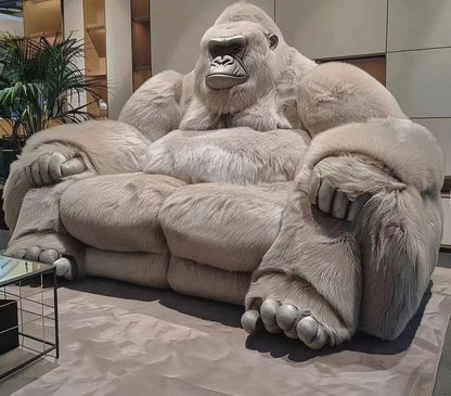 A Custom Internet celebrity modern gorilla King Kong designer creative design living room leather sofa sofa - https://mohammadcollection.com