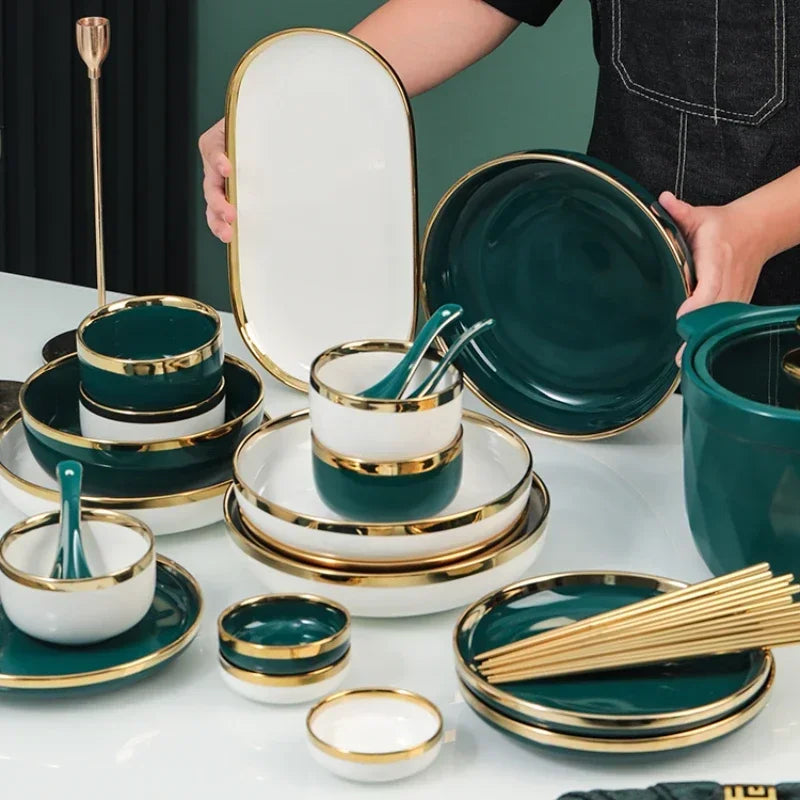 Dessert soup ceramic plates from MC The Black Diamonds, part of a dinnerware set for food, camping, and kitchen use.
