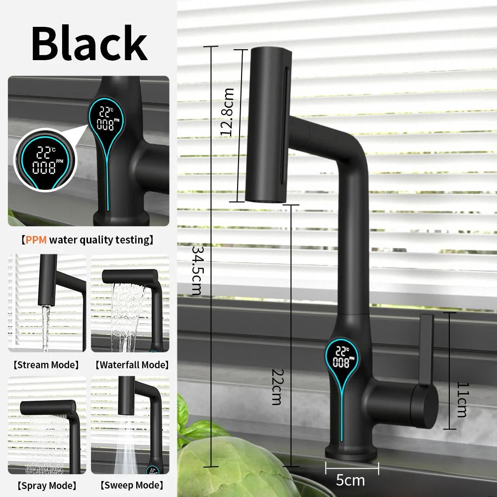 Modern waterfall bathroom sink faucet by 𝕄𝕔 𝕋𝕙𝕖 𝔹𝕝𝕒𝕔𝕜 𝔻𝕚𝕒𝕞𝕠𝕟�