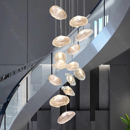 Modern MC THE BLACK DIAMOND crystal chandelier with elegant hanging crystals and sleek metal frame, ideal for home lighting decor.