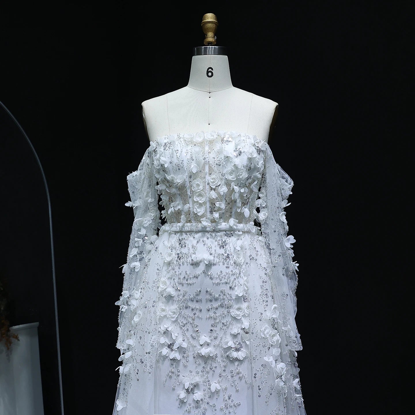 MC Elegant 3D Flowers Dubai Evening Dress