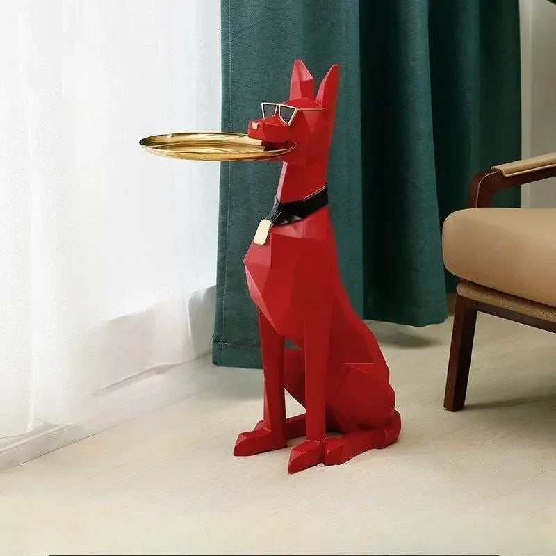 Nordic High-grade Resin Gentleman Dog Home Decoration High-value Guardian Gentleman Dog Decoration Floor Ornament Decoration - https://mohammadcollection.com