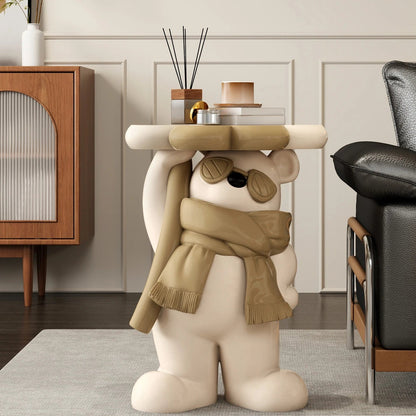 Nordic Style Living Room Small Coffee Table Creative Cartoon Bear Sofa Side Table Kawaii Room Decor Bedside Table Storage Rack - 𝕄𝕮 𝕋𝕙𝕖 𝔹𝕝𝕒𝕔𝕜 𝔻𝕚𝕒𝕞𝕠𝕟𝕕
