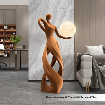 Creative Home Decor Flocking Art Statue Abstract Girl Figure Modern Indoor Luxury Living Room Porch Shine Decoration Sculpture - 𝕄𝕮 𝕋𝕙𝕖 𝔹𝕝𝕒𝕔𝕜 𝔻𝕚𝕒𝕞𝕠𝕟𝕕