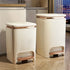 12L Compact Foot Pedal Trash Can, Light Luxury Durable Plastic Bin -Rust-Proof Easy-Clean Space-Saving for Bathroom Laundry Room - https://mohammadcollection.com