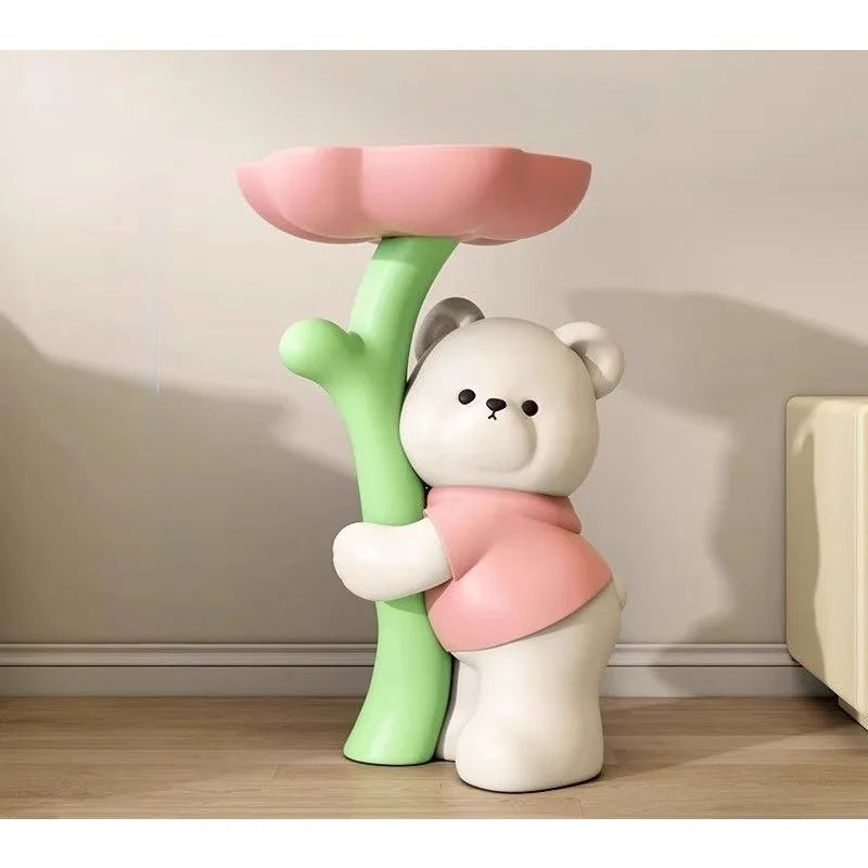 Bouquet Bear Coffee Table Living Room Decoration Large Floor High end TV Cabinet Sofa Side Table - https://mohammadcollection.com