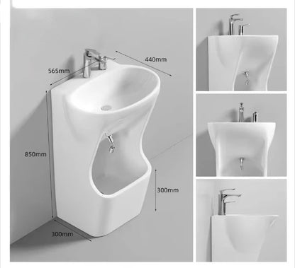 modern high-gloss veneer square ceramic foot basin export non-slip