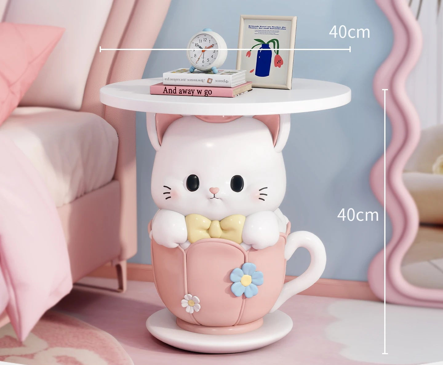 Creative Cartoon Coffee Table Simple Cute Cat Shape Sofa Side Tables Home Living Room Corner Tables Bedroom Bedside Shelf - https://mohammadcollection.com